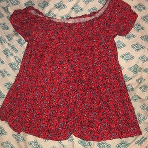 Off the shoulder floral top